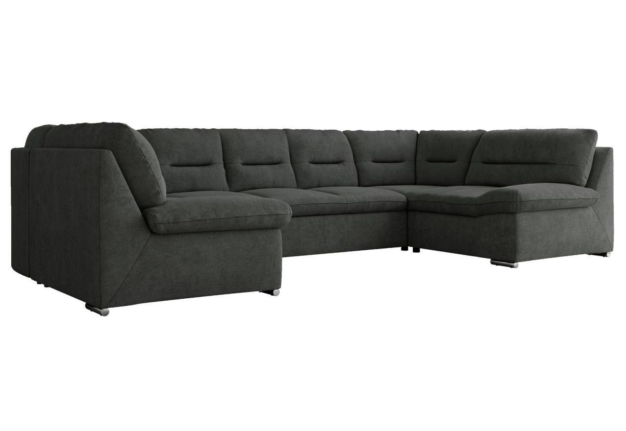 Narożnik COMODO U - uniwersalny - ciemnoszary, struktura