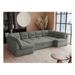 Narożnik COMODO U - uniwersalny - szary, struktura