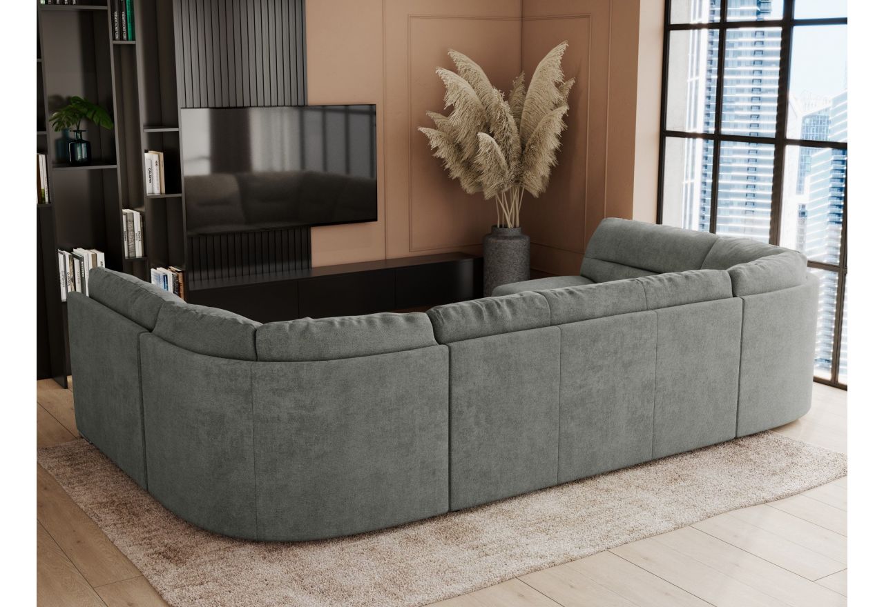 Narożnik COMODO U - uniwersalny - szary, struktura