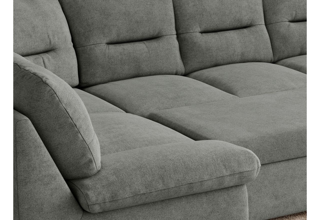 Narożnik COMODO U - uniwersalny - szary, struktura