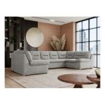 Narożnik COMODO U - uniwersalny - jasnoszary, struktura