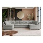 Narożnik COMODO U - uniwersalny - jasnoszary, struktura