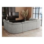 Narożnik COMODO U - uniwersalny - jasnoszary, struktura