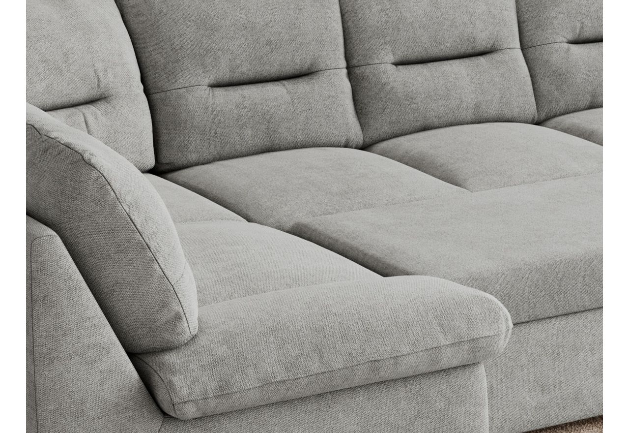 Narożnik COMODO U - uniwersalny - jasnoszary, struktura