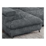 Narożnik PEDRO U - uniwersalny - szary, sztruks