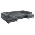 Narożnik PEDRO U - uniwersalny - szary, sztruks