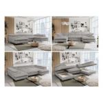 Narożnik PEDRO U - uniwersalny - jasnoszary, sztruks