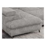 Narożnik PEDRO U - uniwersalny - jasnoszary, sztruks