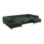 Narożnik PEDRO U - uniwersalny - ciemnozielony, sztruks