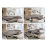 Narożnik PEDRO U - uniwersalny - jasnobrązowy, sztruks