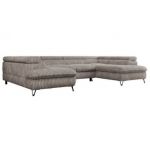 Narożnik PEDRO U - uniwersalny - jasnobrązowy, sztruks