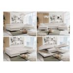 Narożnik PEDRO U - uniwersalny - beżowy, sztruks