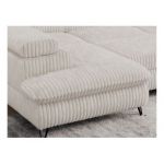 Narożnik PEDRO U - uniwersalny - beżowy, sztruks