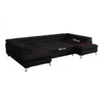 Narożnik PEDRO U - uniwersalny - czarny, boucle