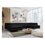 Narożnik PEDRO U - uniwersalny - czarny, boucle