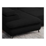 Narożnik PEDRO U - uniwersalny - czarny, boucle