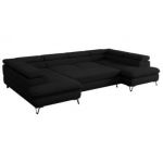 Narożnik PEDRO U - uniwersalny - czarny, boucle