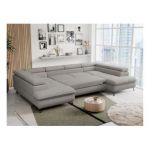 Narożnik PEDRO U - uniwersalny - jasnoszary, boucle