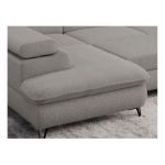 Narożnik PEDRO U - uniwersalny - jasnoszary, boucle