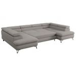 Narożnik PEDRO U - uniwersalny - jasnoszary, boucle