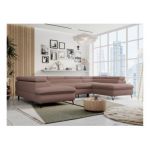 Narożnik PEDRO U - uniwersalny - różowy, boucle