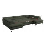 Narożnik PEDRO U - uniwersalny - ciemnozielony, boucle