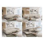 Narożnik PEDRO U - uniwersalny - beżowy, boucle