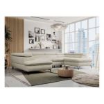 Narożnik PEDRO U - uniwersalny - beżowy, welwet