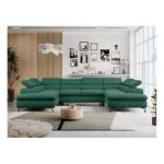 Narożnik PEDRO U - uniwersalny - ciemnozielony, struktura