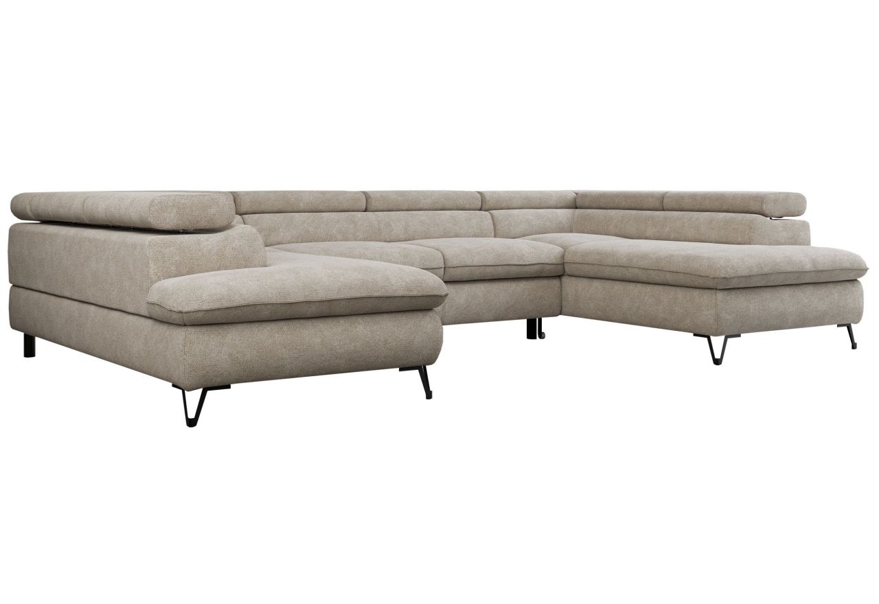 Narożnik PEDRO U - uniwersalny - beżowy, struktura