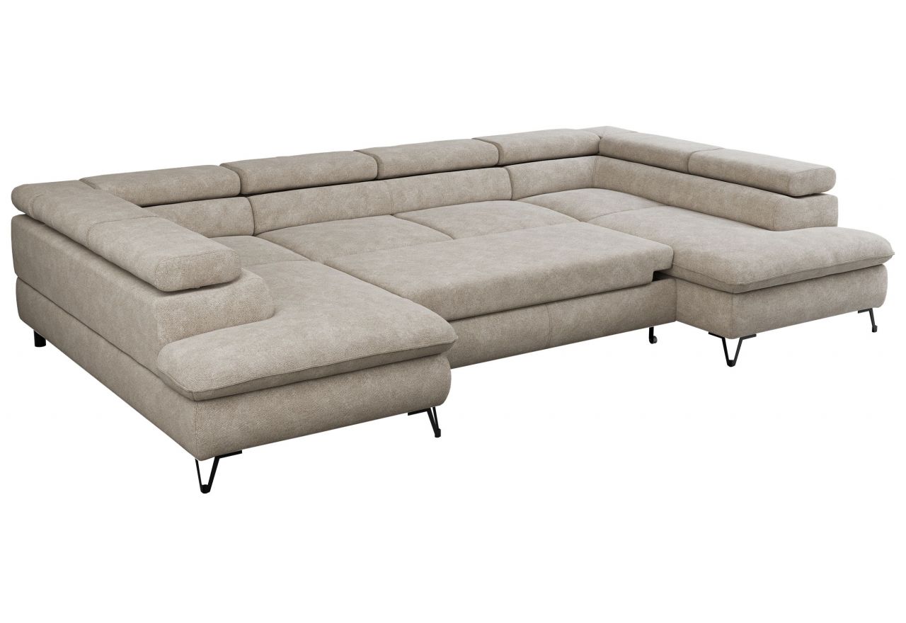 Narożnik PEDRO U - uniwersalny - beżowy, struktura