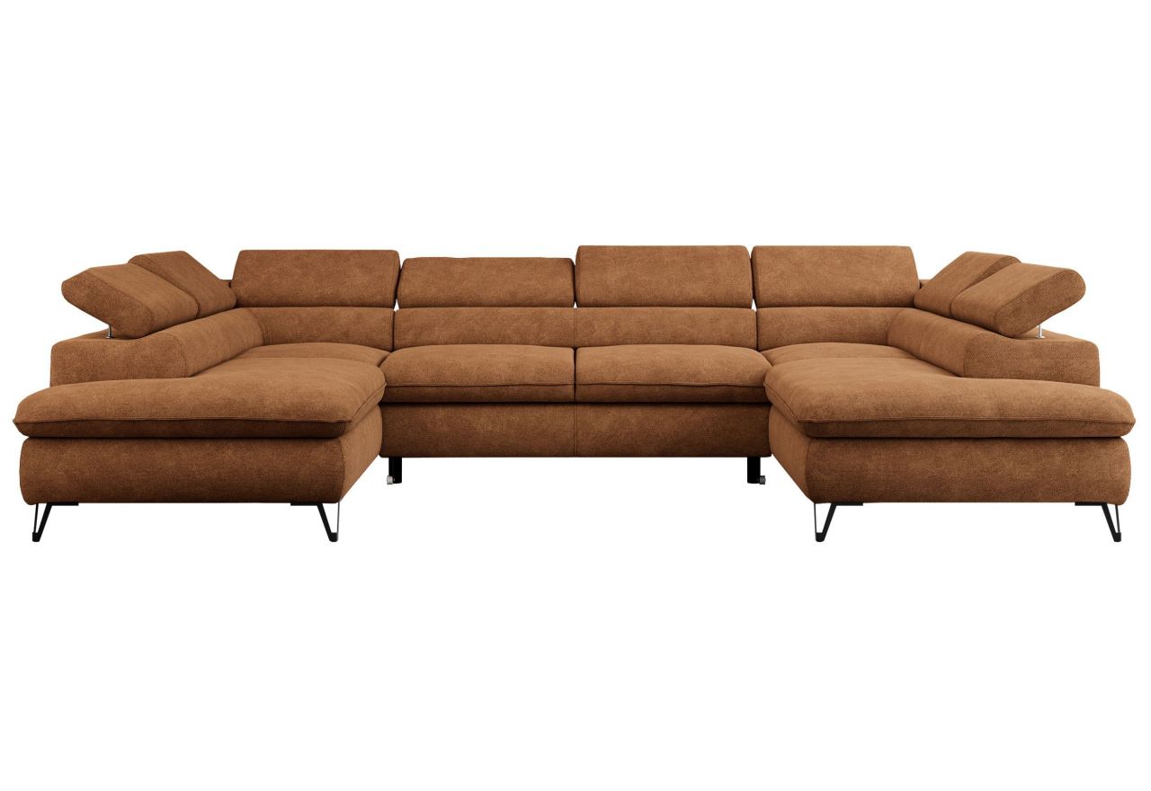 Narożnik PEDRO U - uniwersalny - pomarańczowy, struktura