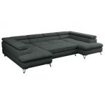 Narożnik PEDRO U - uniwersalny - ciemnoszary, struktura