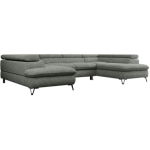 Narożnik PEDRO U - uniwersalny - szary, struktura