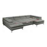 Narożnik PEDRO U - uniwersalny - szary, struktura