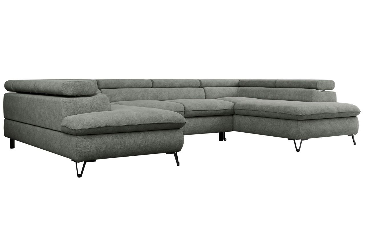 Narożnik PEDRO U - uniwersalny - szary, struktura