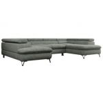 Narożnik PEDRO U - uniwersalny - szary, struktura