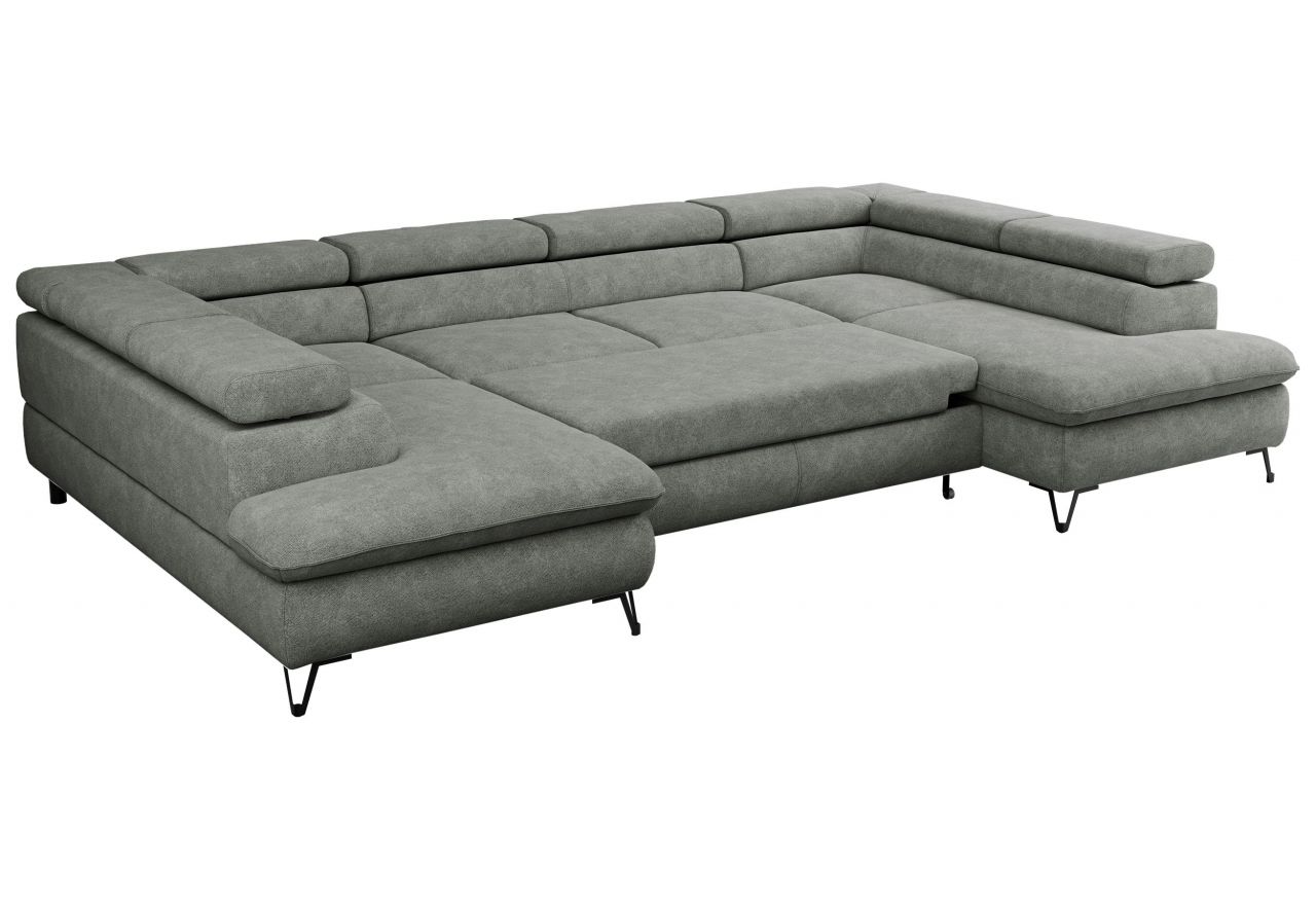 Narożnik PEDRO U - uniwersalny - szary, struktura