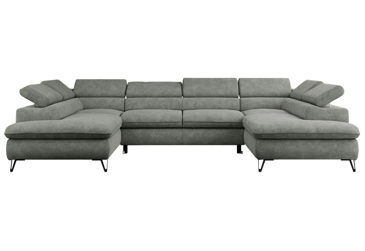 Narożnik PEDRO U - uniwersalny - szary, struktura