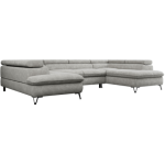 Narożnik PEDRO U - uniwersalny - jasnoszary, struktura