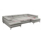 Narożnik PEDRO U - uniwersalny - jasnoszary, struktura