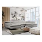 Narożnik PEDRO U - uniwersalny - jasnoszary, struktura