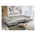 Narożnik PEDRO U - uniwersalny - jasnoszary, struktura