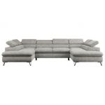 Narożnik PEDRO U - uniwersalny - jasnoszary, struktura