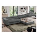 Narożnik PEDRO L - strona prawa - szary, sztruks