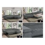 Narożnik PEDRO L - strona prawa - szary, sztruks