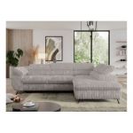 Narożnik PEDRO L - strona prawa - jasnoszary, sztruks