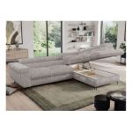 Narożnik PEDRO L - strona prawa - jasnoszary, sztruks