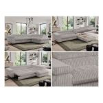 Narożnik PEDRO L - strona prawa - jasnoszary, sztruks