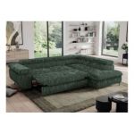 Narożnik PEDRO L - strona prawa - ciemnozielony, sztruks